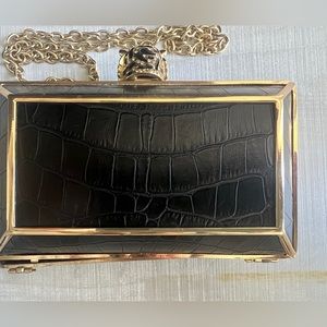 BCBG Romie Tiger Miniauderie clutch black